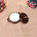 restaurant mini round cast iron enamel suger bowl